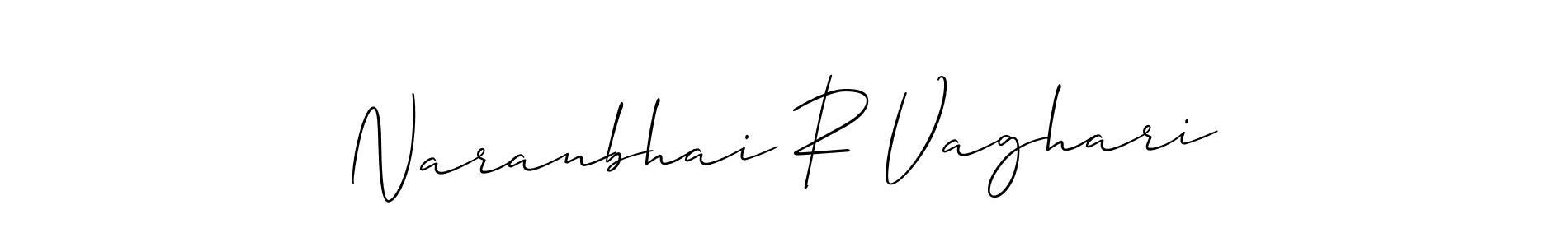 How to Draw Naranbhai R Vaghari signature style? Allison_Script is a latest design signature styles for name Naranbhai R Vaghari. Naranbhai R Vaghari signature style 2 images and pictures png