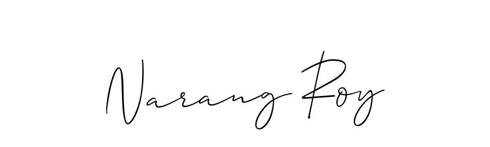 How to make Narang Roy signature? Allison_Script is a professional autograph style. Create handwritten signature for Narang Roy name. Narang Roy signature style 2 images and pictures png