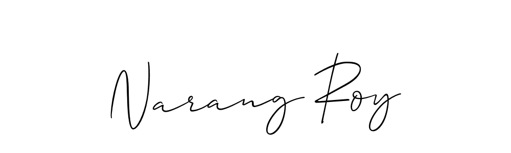 It looks lik you need a new signature style for name Narang Roy. Design unique handwritten (Allison_Script) signature with our free signature maker in just a few clicks. Narang Roy signature style 2 images and pictures png