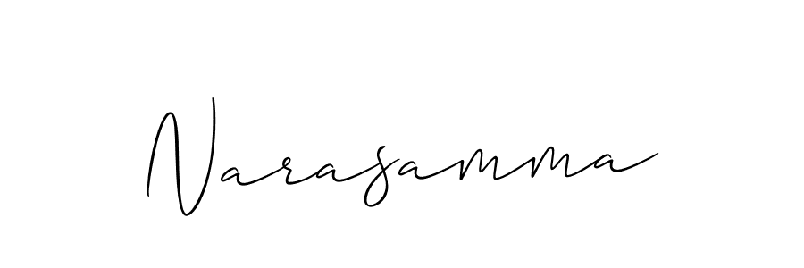 Use a signature maker to create a handwritten signature online. With this signature software, you can design (Allison_Script) your own signature for name Narasamma. Narasamma signature style 2 images and pictures png