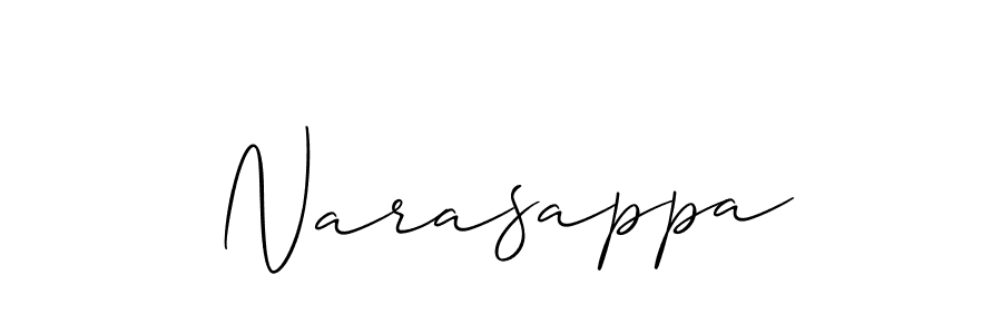 How to make Narasappa signature? Allison_Script is a professional autograph style. Create handwritten signature for Narasappa name. Narasappa signature style 2 images and pictures png