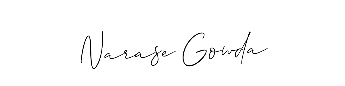 Use a signature maker to create a handwritten signature online. With this signature software, you can design (Allison_Script) your own signature for name Narase Gowda. Narase Gowda signature style 2 images and pictures png