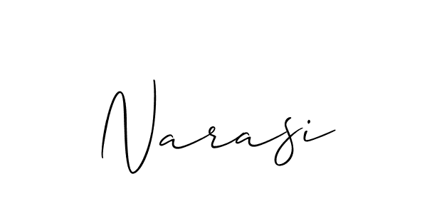 Also You can easily find your signature by using the search form. We will create Narasi name handwritten signature images for you free of cost using Allison_Script sign style. Narasi signature style 2 images and pictures png