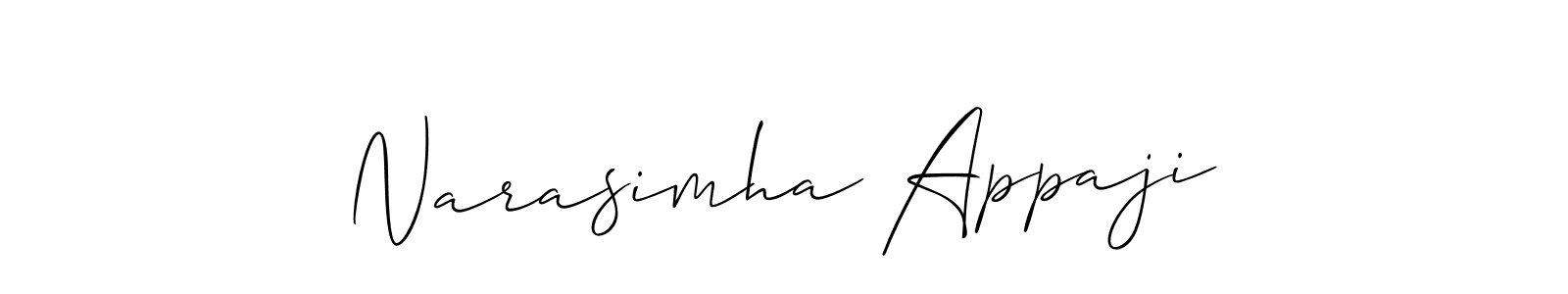 How to make Narasimha Appaji signature? Allison_Script is a professional autograph style. Create handwritten signature for Narasimha Appaji name. Narasimha Appaji signature style 2 images and pictures png