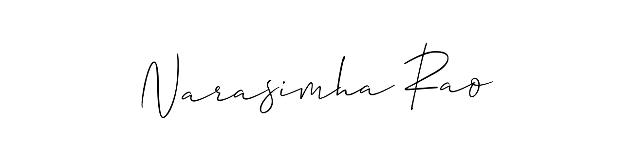 Use a signature maker to create a handwritten signature online. With this signature software, you can design (Allison_Script) your own signature for name Narasimha Rao. Narasimha Rao signature style 2 images and pictures png