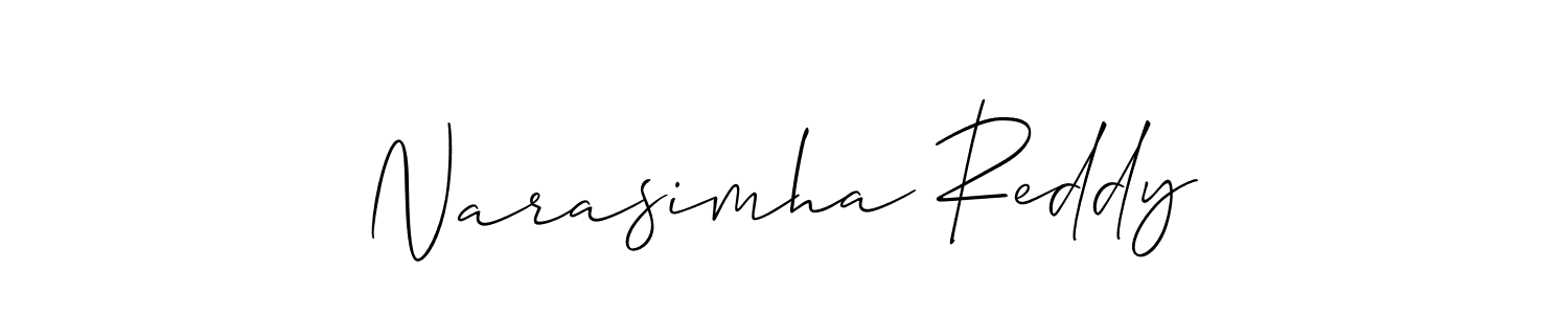 Create a beautiful signature design for name Narasimha Reddy. With this signature (Allison_Script) fonts, you can make a handwritten signature for free. Narasimha Reddy signature style 2 images and pictures png