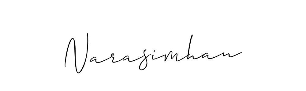 Design your own signature with our free online signature maker. With this signature software, you can create a handwritten (Allison_Script) signature for name Narasimhan. Narasimhan signature style 2 images and pictures png