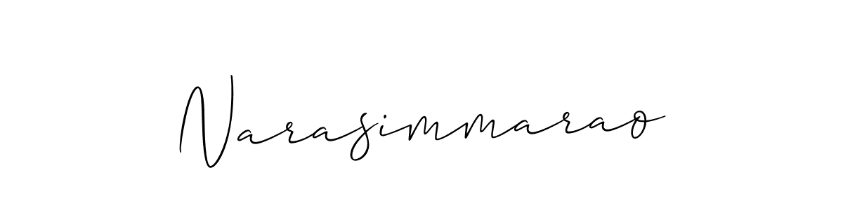 The best way (Allison_Script) to make a short signature is to pick only two or three words in your name. The name Narasimmarao include a total of six letters. For converting this name. Narasimmarao signature style 2 images and pictures png