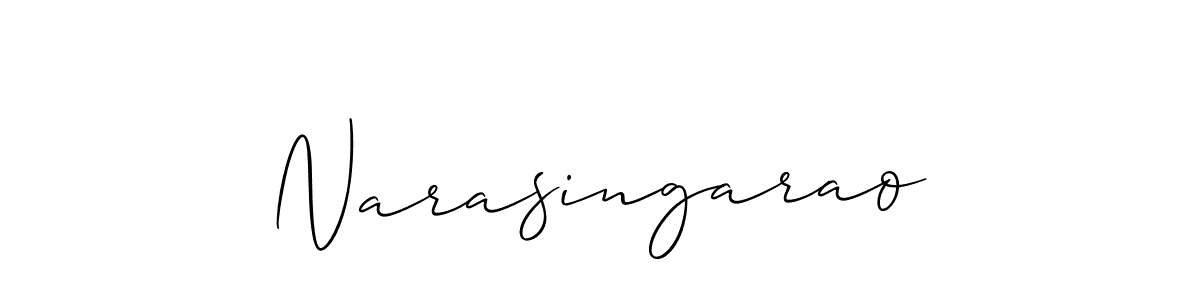 You should practise on your own different ways (Allison_Script) to write your name (Narasingarao) in signature. don't let someone else do it for you. Narasingarao signature style 2 images and pictures png