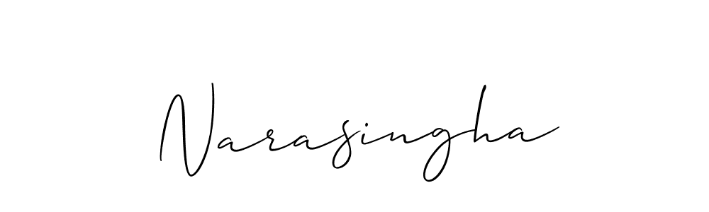Create a beautiful signature design for name Narasingha. With this signature (Allison_Script) fonts, you can make a handwritten signature for free. Narasingha signature style 2 images and pictures png