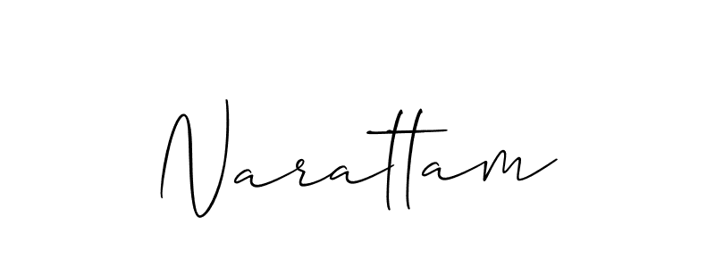 The best way (Allison_Script) to make a short signature is to pick only two or three words in your name. The name Narattam include a total of six letters. For converting this name. Narattam signature style 2 images and pictures png