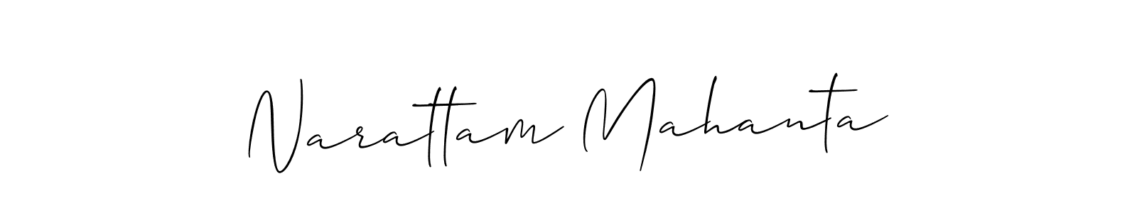 Narattam Mahanta stylish signature style. Best Handwritten Sign (Allison_Script) for my name. Handwritten Signature Collection Ideas for my name Narattam Mahanta. Narattam Mahanta signature style 2 images and pictures png