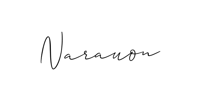 Also we have Narauon name is the best signature style. Create professional handwritten signature collection using Allison_Script autograph style. Narauon signature style 2 images and pictures png
