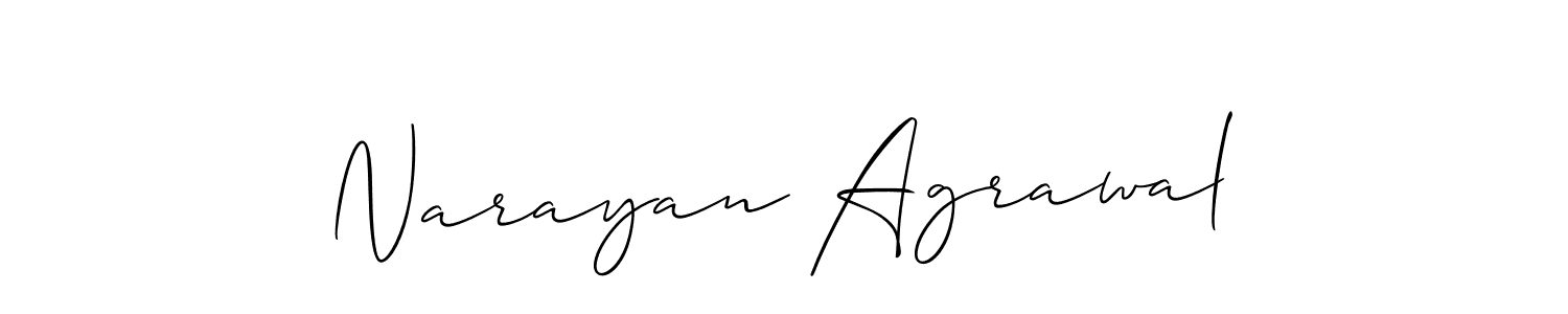 The best way (Allison_Script) to make a short signature is to pick only two or three words in your name. The name Narayan Agrawal include a total of six letters. For converting this name. Narayan Agrawal signature style 2 images and pictures png