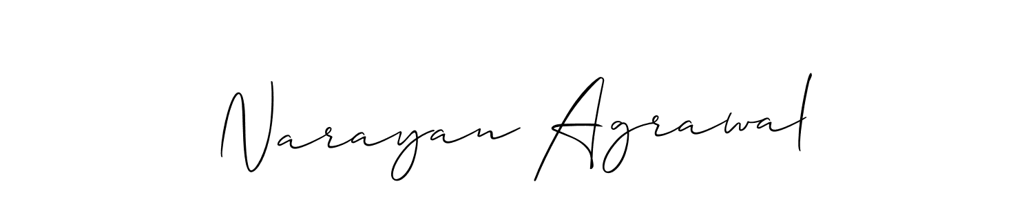 Similarly Allison_Script is the best handwritten signature design. Signature creator online .You can use it as an online autograph creator for name Narayan Agrawal. Narayan Agrawal signature style 2 images and pictures png