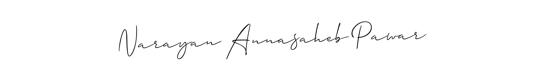 Design your own signature with our free online signature maker. With this signature software, you can create a handwritten (Allison_Script) signature for name Narayan Annasaheb Pawar. Narayan Annasaheb Pawar signature style 2 images and pictures png