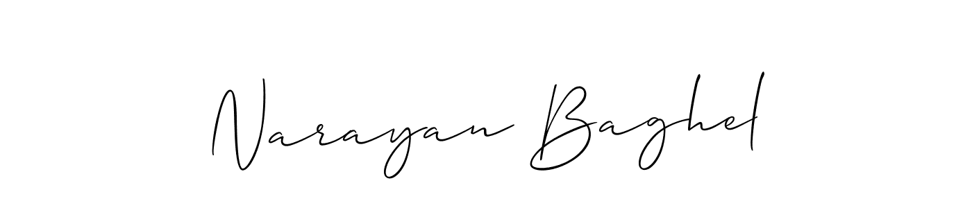 Similarly Allison_Script is the best handwritten signature design. Signature creator online .You can use it as an online autograph creator for name Narayan Baghel. Narayan Baghel signature style 2 images and pictures png