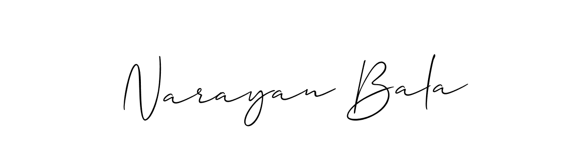Also we have Narayan Bala name is the best signature style. Create professional handwritten signature collection using Allison_Script autograph style. Narayan Bala signature style 2 images and pictures png