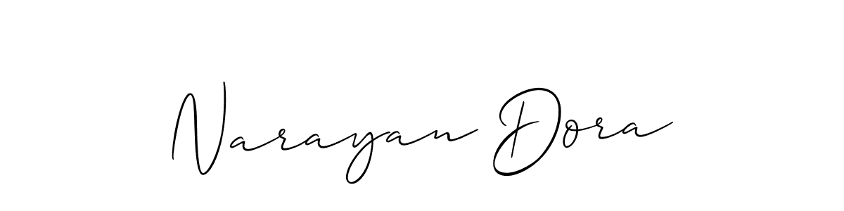How to make Narayan Dora signature? Allison_Script is a professional autograph style. Create handwritten signature for Narayan Dora name. Narayan Dora signature style 2 images and pictures png