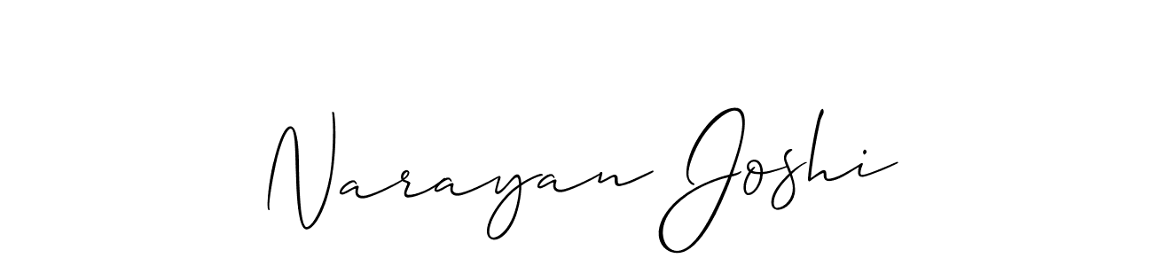 Narayan Joshi stylish signature style. Best Handwritten Sign (Allison_Script) for my name. Handwritten Signature Collection Ideas for my name Narayan Joshi. Narayan Joshi signature style 2 images and pictures png