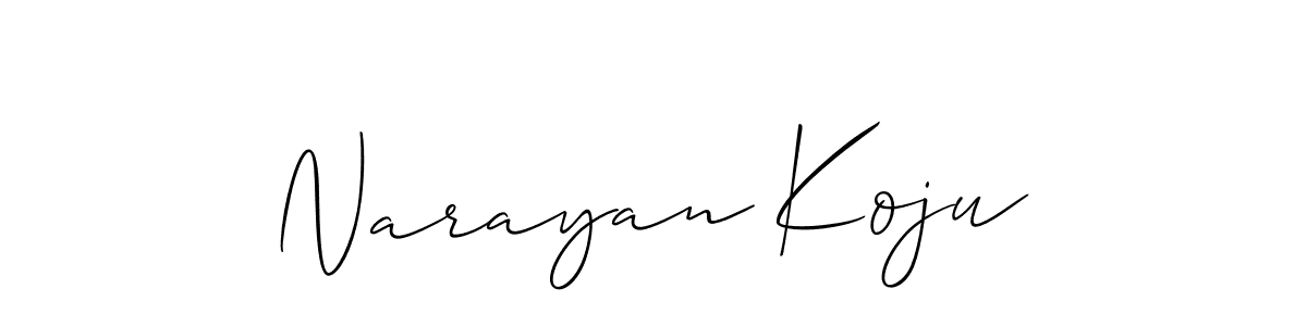 Also we have Narayan Koju name is the best signature style. Create professional handwritten signature collection using Allison_Script autograph style. Narayan Koju signature style 2 images and pictures png