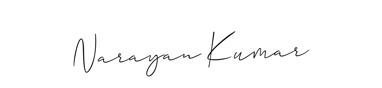 Also we have Narayan Kumar name is the best signature style. Create professional handwritten signature collection using Allison_Script autograph style. Narayan Kumar signature style 2 images and pictures png