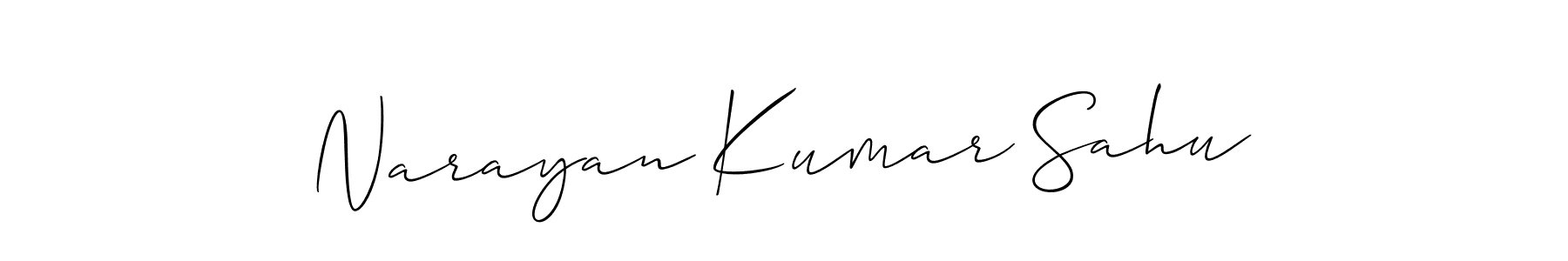 How to make Narayan Kumar Sahu signature? Allison_Script is a professional autograph style. Create handwritten signature for Narayan Kumar Sahu name. Narayan Kumar Sahu signature style 2 images and pictures png