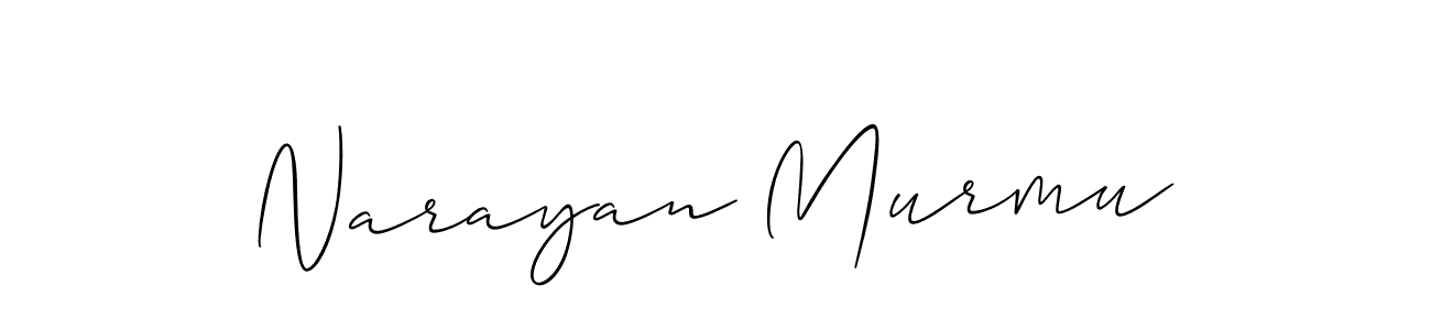 The best way (Allison_Script) to make a short signature is to pick only two or three words in your name. The name Narayan Murmu include a total of six letters. For converting this name. Narayan Murmu signature style 2 images and pictures png