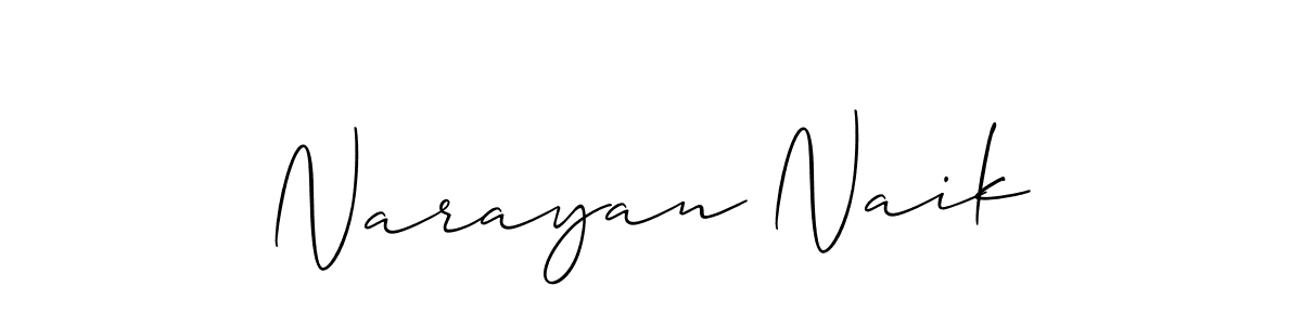 Also You can easily find your signature by using the search form. We will create Narayan Naik name handwritten signature images for you free of cost using Allison_Script sign style. Narayan Naik signature style 2 images and pictures png