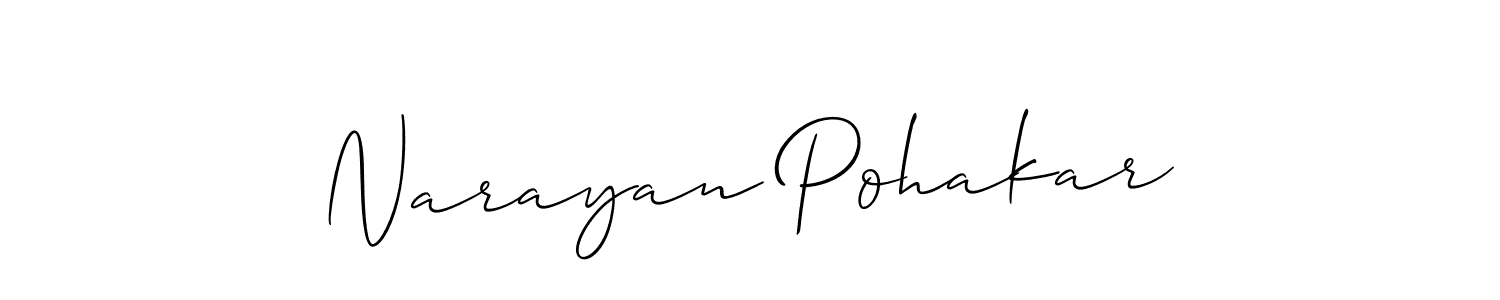 Narayan Pohakar stylish signature style. Best Handwritten Sign (Allison_Script) for my name. Handwritten Signature Collection Ideas for my name Narayan Pohakar. Narayan Pohakar signature style 2 images and pictures png