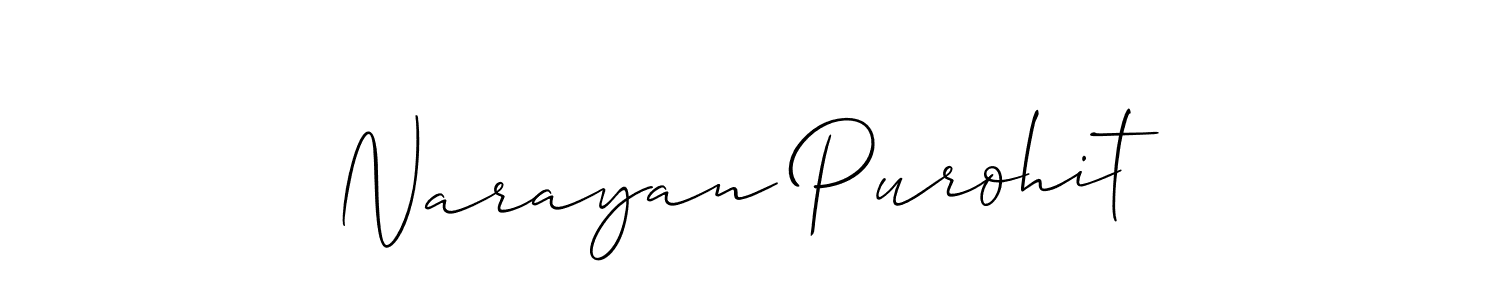 Also we have Narayan Purohit name is the best signature style. Create professional handwritten signature collection using Allison_Script autograph style. Narayan Purohit signature style 2 images and pictures png