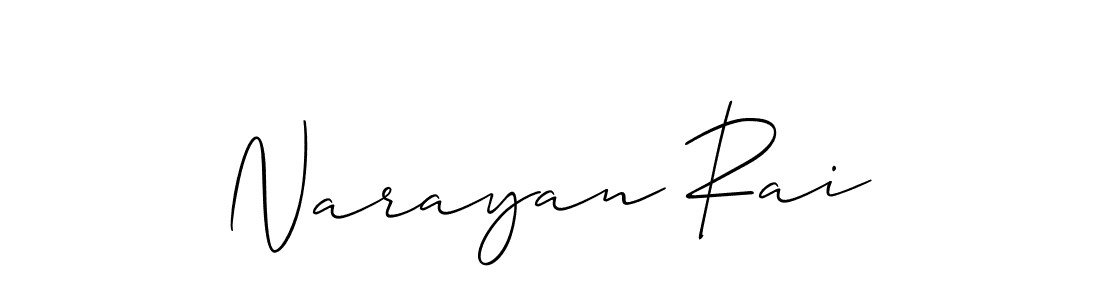 Design your own signature with our free online signature maker. With this signature software, you can create a handwritten (Allison_Script) signature for name Narayan Rai. Narayan Rai signature style 2 images and pictures png