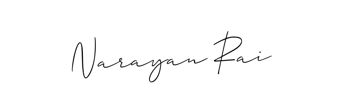 Make a beautiful signature design for name Narayan Rai. With this signature (Allison_Script) style, you can create a handwritten signature for free. Narayan Rai signature style 2 images and pictures png