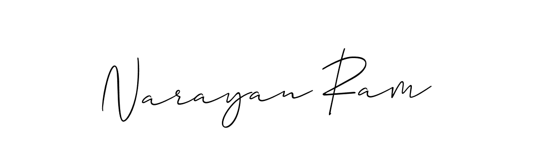 Create a beautiful signature design for name Narayan Ram. With this signature (Allison_Script) fonts, you can make a handwritten signature for free. Narayan Ram signature style 2 images and pictures png