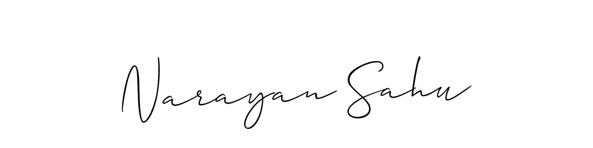 You should practise on your own different ways (Allison_Script) to write your name (Narayan Sahu) in signature. don't let someone else do it for you. Narayan Sahu signature style 2 images and pictures png