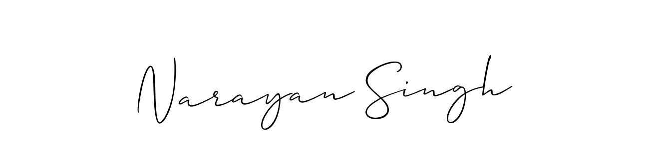 Similarly Allison_Script is the best handwritten signature design. Signature creator online .You can use it as an online autograph creator for name Narayan Singh. Narayan Singh signature style 2 images and pictures png