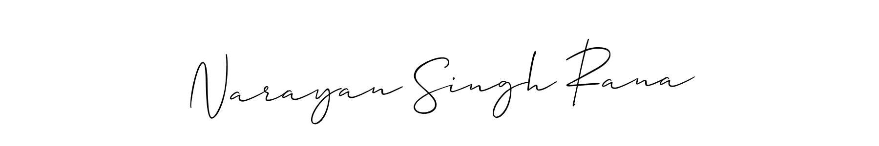 Make a beautiful signature design for name Narayan Singh Rana. With this signature (Allison_Script) style, you can create a handwritten signature for free. Narayan Singh Rana signature style 2 images and pictures png