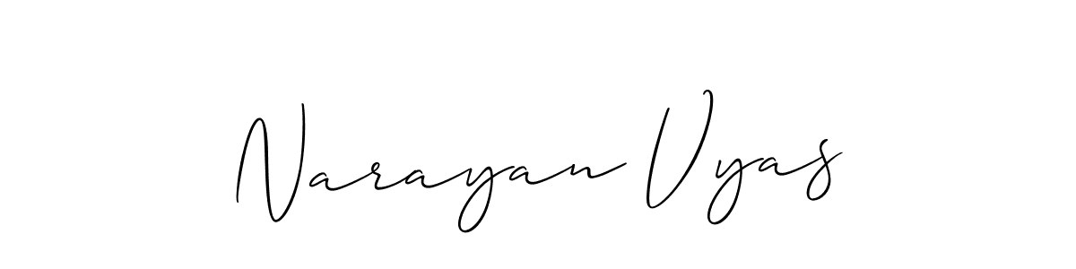 Make a short Narayan Vyas signature style. Manage your documents anywhere anytime using Allison_Script. Create and add eSignatures, submit forms, share and send files easily. Narayan Vyas signature style 2 images and pictures png
