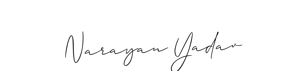 if you are searching for the best signature style for your name Narayan Yadav. so please give up your signature search. here we have designed multiple signature styles  using Allison_Script. Narayan Yadav signature style 2 images and pictures png