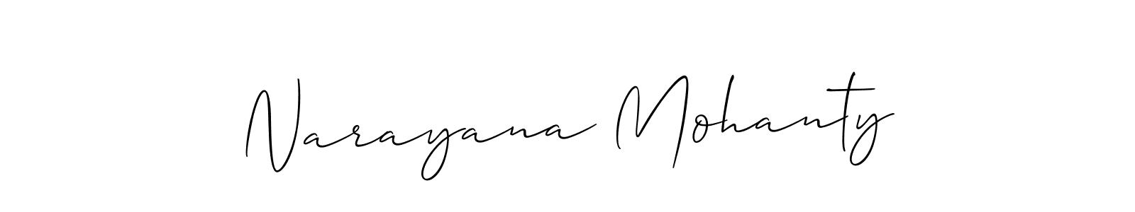 How to make Narayana Mohanty signature? Allison_Script is a professional autograph style. Create handwritten signature for Narayana Mohanty name. Narayana Mohanty signature style 2 images and pictures png