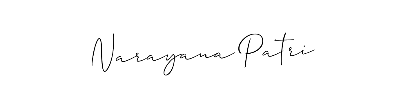 if you are searching for the best signature style for your name Narayana Patri. so please give up your signature search. here we have designed multiple signature styles  using Allison_Script. Narayana Patri signature style 2 images and pictures png