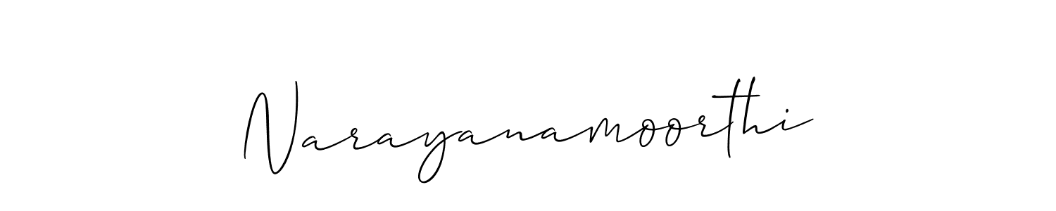 Similarly Allison_Script is the best handwritten signature design. Signature creator online .You can use it as an online autograph creator for name Narayanamoorthi. Narayanamoorthi signature style 2 images and pictures png