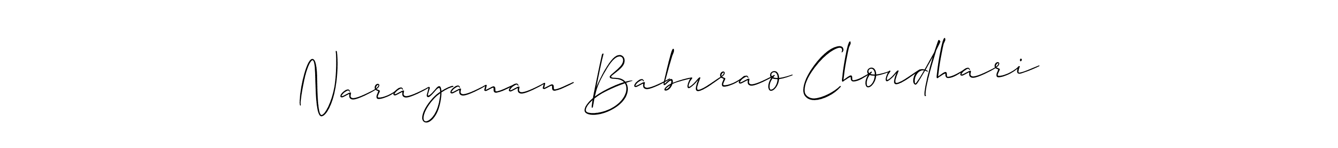 How to Draw Narayanan Baburao Choudhari signature style? Allison_Script is a latest design signature styles for name Narayanan Baburao Choudhari. Narayanan Baburao Choudhari signature style 2 images and pictures png