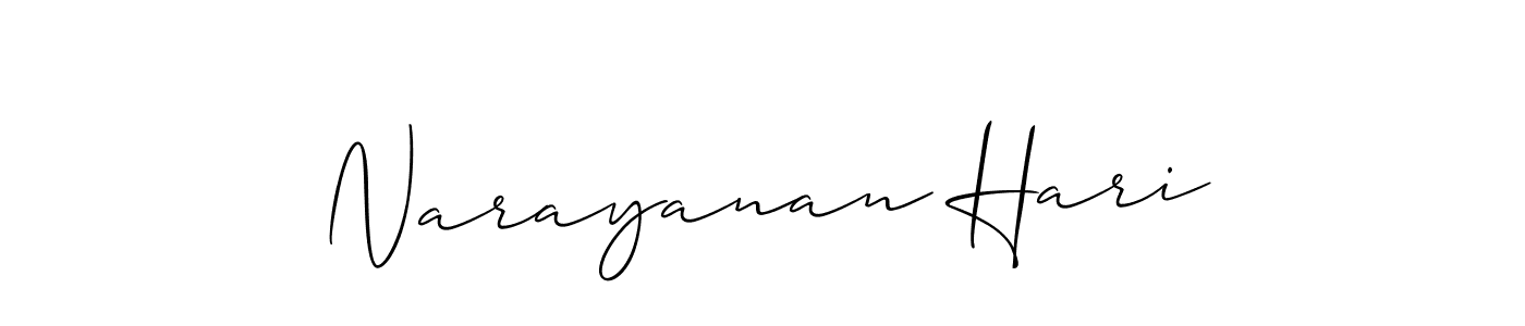 How to make Narayanan Hari name signature. Use Allison_Script style for creating short signs online. This is the latest handwritten sign. Narayanan Hari signature style 2 images and pictures png