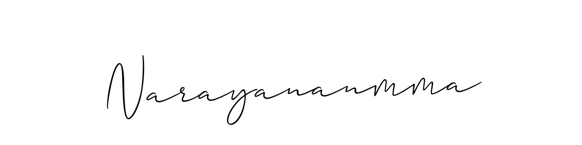 Design your own signature with our free online signature maker. With this signature software, you can create a handwritten (Allison_Script) signature for name Narayananmma. Narayananmma signature style 2 images and pictures png