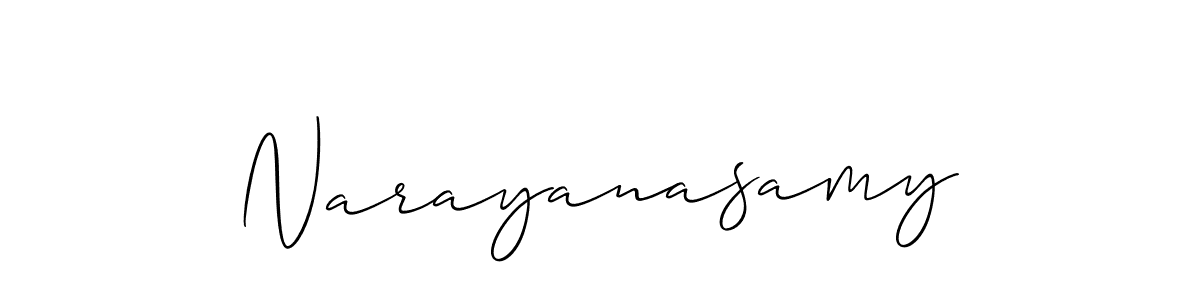 Create a beautiful signature design for name Narayanasamy. With this signature (Allison_Script) fonts, you can make a handwritten signature for free. Narayanasamy signature style 2 images and pictures png