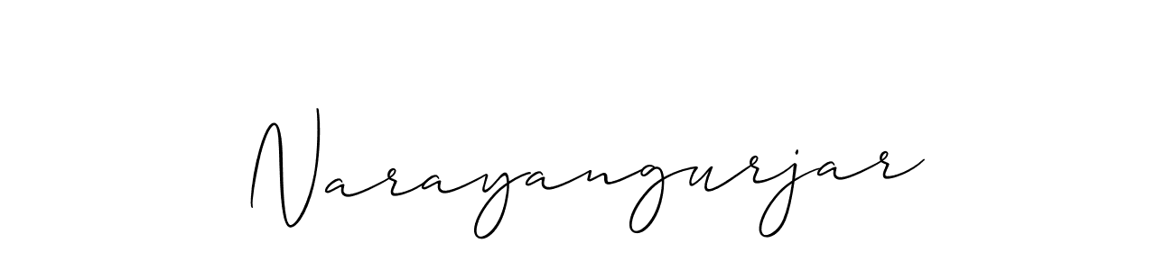 How to make Narayangurjar name signature. Use Allison_Script style for creating short signs online. This is the latest handwritten sign. Narayangurjar signature style 2 images and pictures png