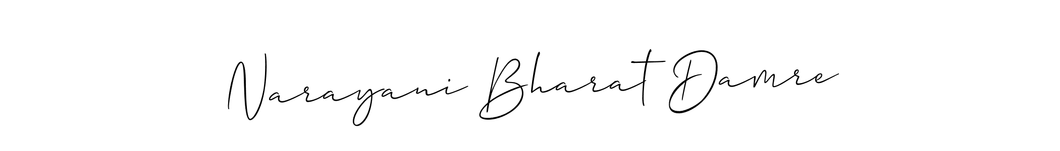 You should practise on your own different ways (Allison_Script) to write your name (Narayani Bharat Damre) in signature. don't let someone else do it for you. Narayani Bharat Damre signature style 2 images and pictures png