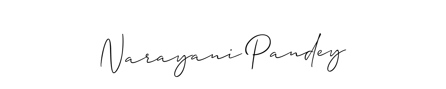 Similarly Allison_Script is the best handwritten signature design. Signature creator online .You can use it as an online autograph creator for name Narayani Pandey. Narayani Pandey signature style 2 images and pictures png