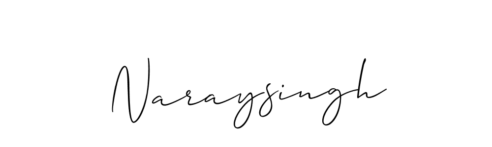 if you are searching for the best signature style for your name Naraysingh. so please give up your signature search. here we have designed multiple signature styles  using Allison_Script. Naraysingh signature style 2 images and pictures png